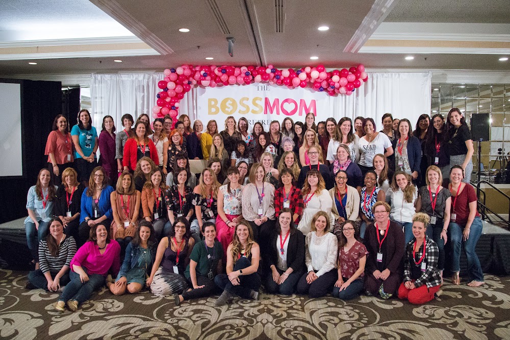 A room full of BossMoms at a retreat